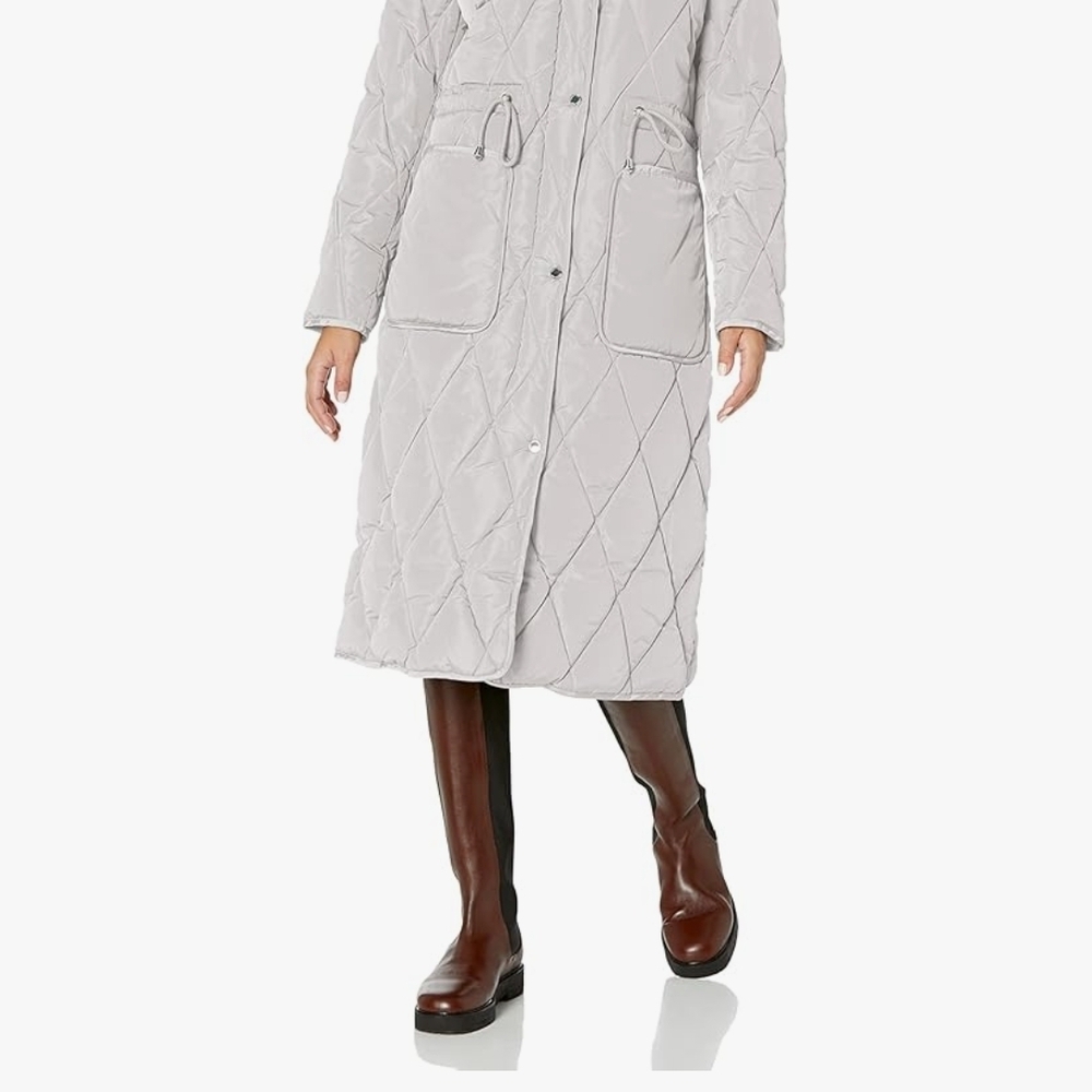 π£ Kenneth Cole NY Quilted Puffer π§₯ Coat π Tags XL Hood Zip/Snap/Tie PocketsβοΈ - Picture 4 of 10